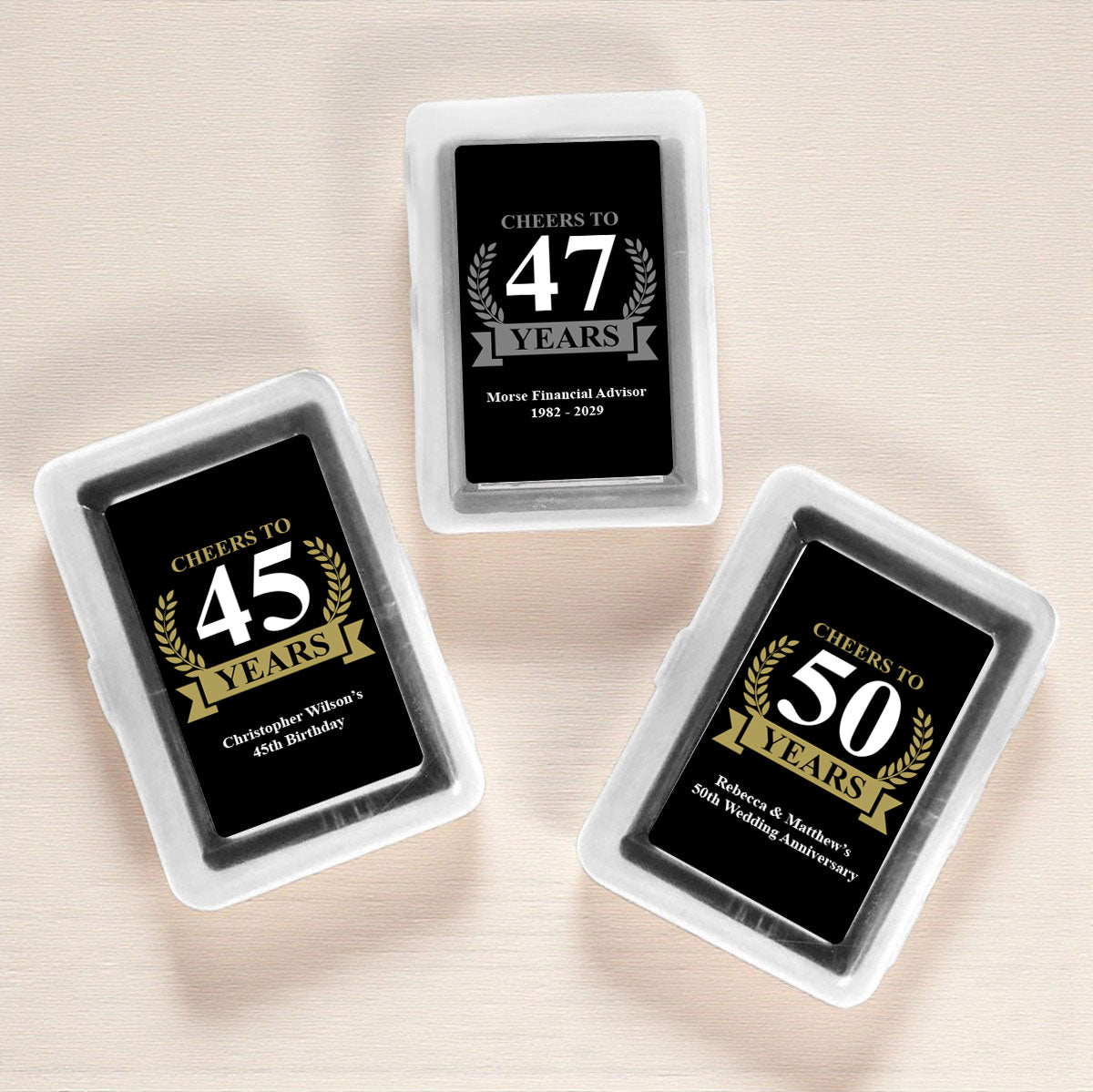 Cheers To Years Personalized Playing Cards (Set of 12)
