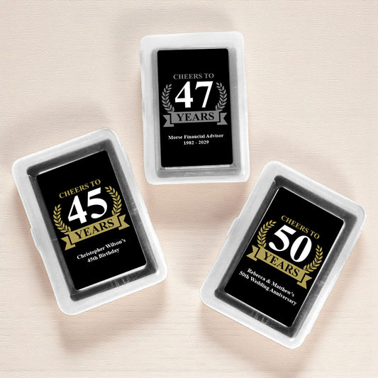 Cheers To Years Personalized Playing Cards (Set of 12)