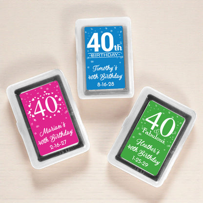 40th Birthday Personalized Playing Cards (Set of 12)