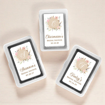 Flower Initial Personalized Playing Cards (Set of 12)