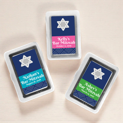 Star Of David Mitzvah Personalized Playing Cards (Set of 12)