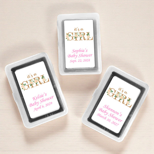 It's A Girl Personalized Playing Cards (Set of 12)