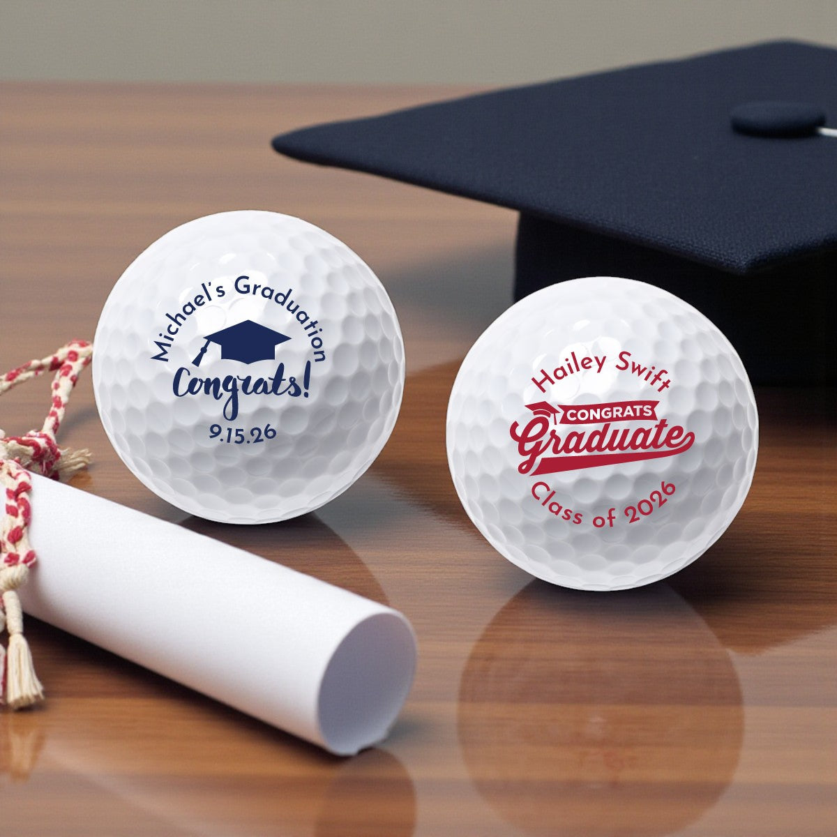 Graduation Personalized Printed Golf Balls