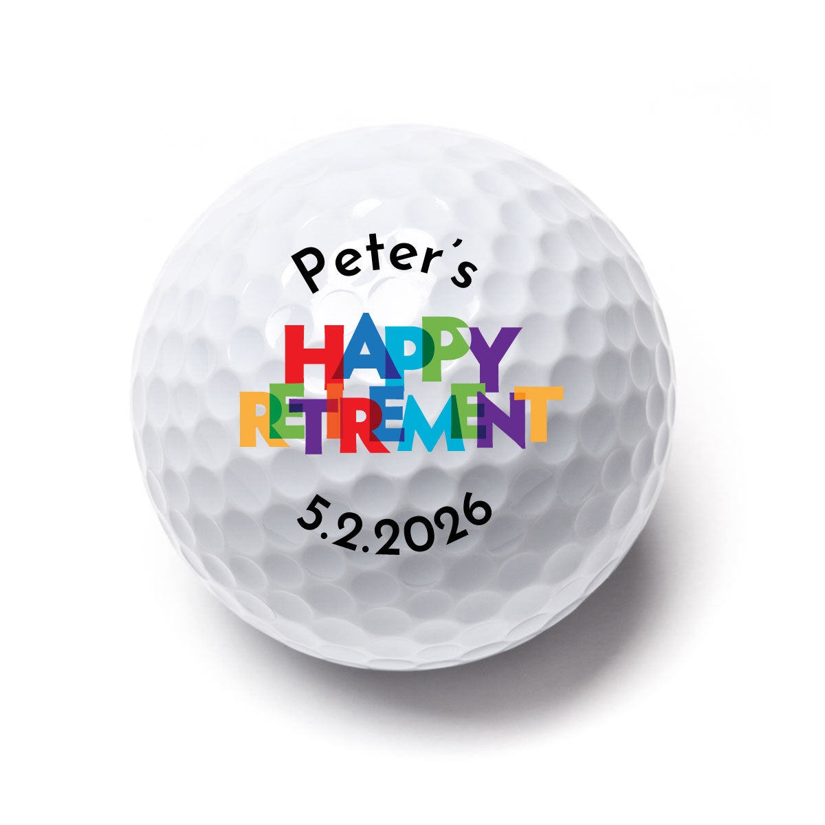 Happy Retirement Personalized Printed Golf Balls