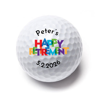 Happy Retirement Personalized Printed Golf Balls