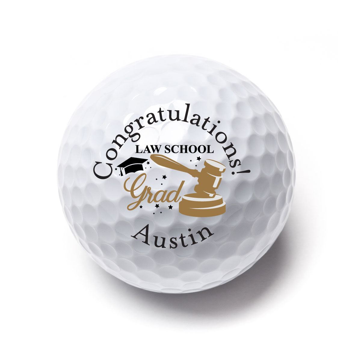 Lawyer Personalized Printed Golf Balls - Graduate