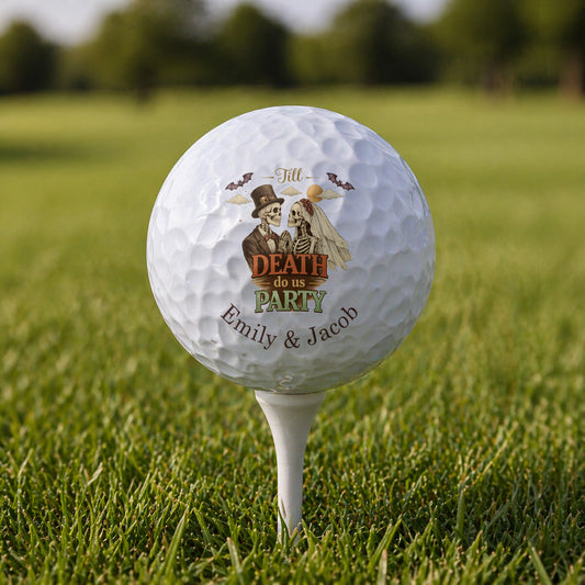 Till Death Do Us Part Personalized Printed Golf Balls