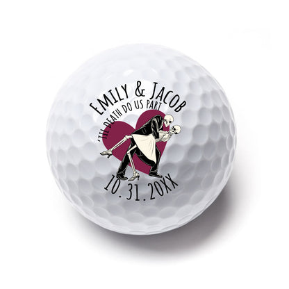 Til Death Do Us Part Personalized Printed Golf Balls