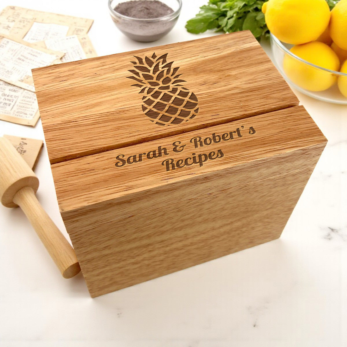 Personalized Wood Recipe Box