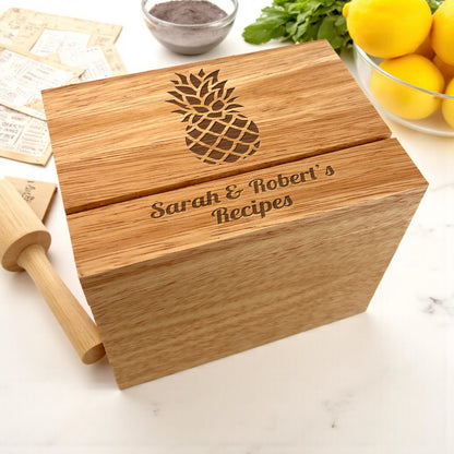 Personalized Wood Recipe Box