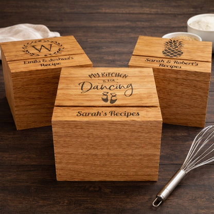Personalized Wood Recipe Box