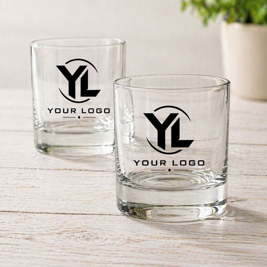 Your Logo Personalized Whiskey Rocks Glass (Set of 24)