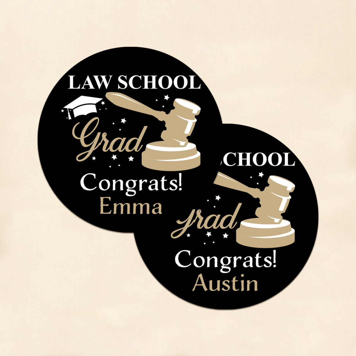 Lawyer Personalized Round Labels (Set of 24)