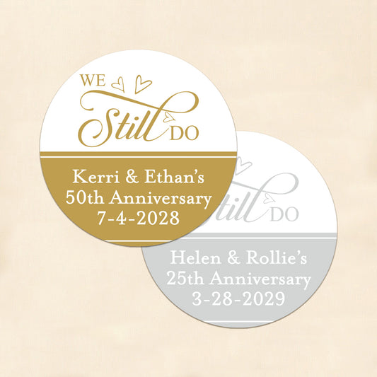 We Still Do Personalized Round Labels (Set of 24)