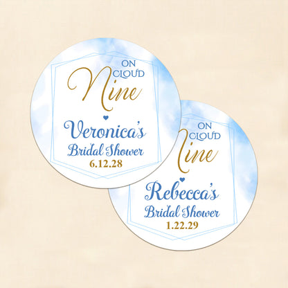 On Cloud Nine Personalized Round Labels (Set of 24)