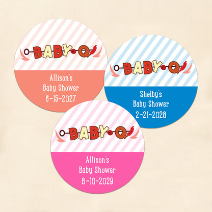 Baby-Q Personalized Round Labels (Set of 24)