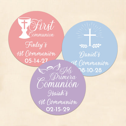 Holy Communion Personalized Round Labels (Set of 24)