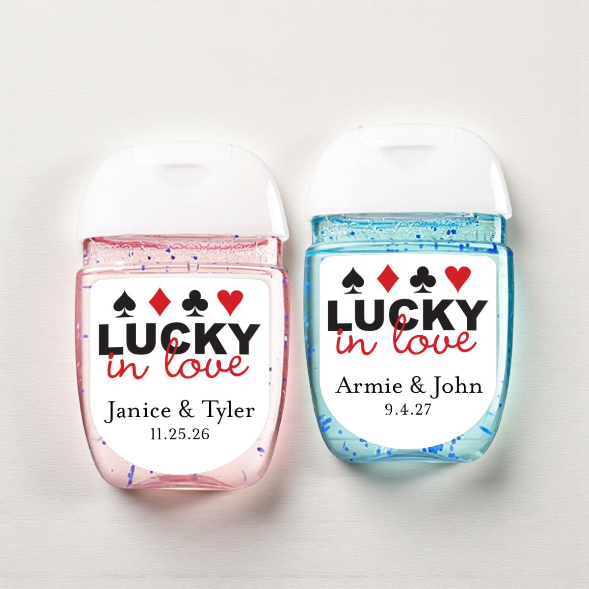 Lucky In Love Vegas Personalized Loop Sanitizer Labels (Set of 20)