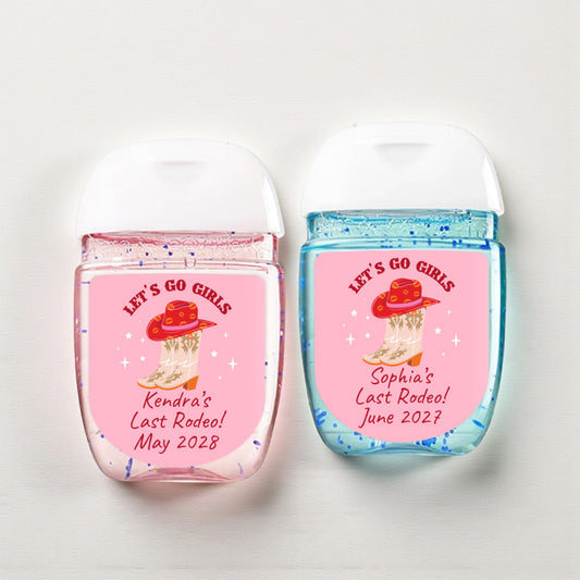 Cowgirl Personalized Loop Sanitizer Labels (Set of 20)