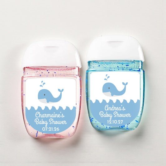 Baby Whale Personalized Loop Sanitizer Labels (Set of 20)
