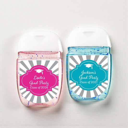 Graduation Cap Personalized Loop Sanitizer Labels (Set of 20)