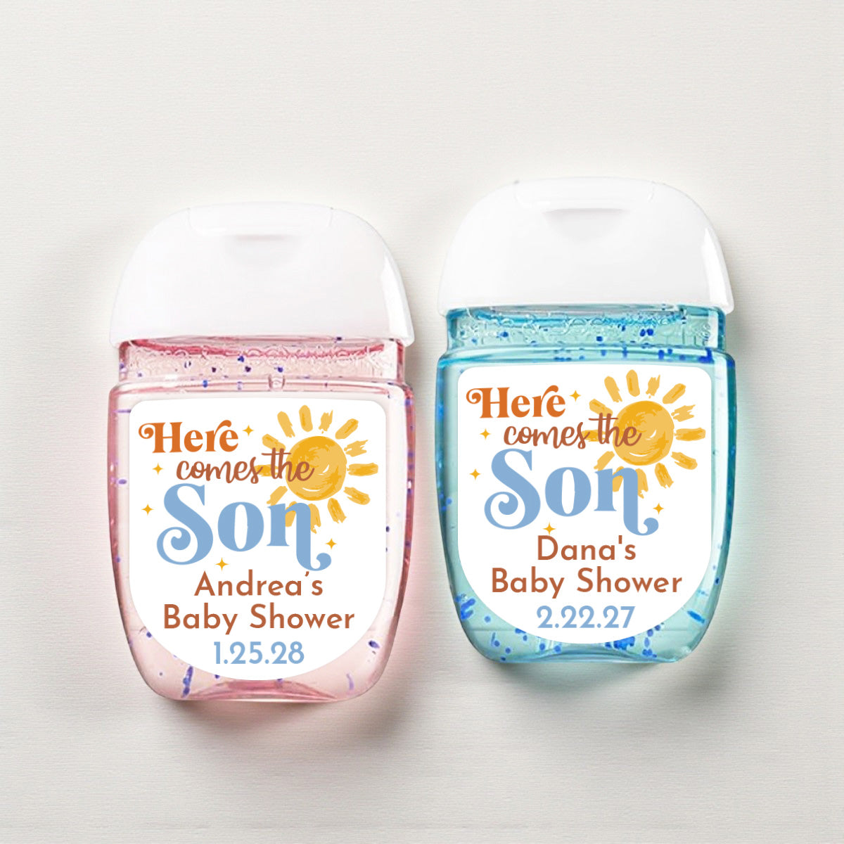 Here Comes The Son Personalized Loop Sanitizer Labels (Set of 20)