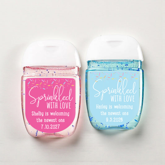 Sprinkled With Love Personalized Loop Sanitizer Labels (Set of 20)