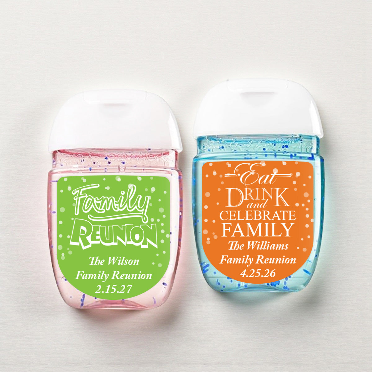 Family Reunion Personalized Loop Sanitizer Labels (Set of 20)