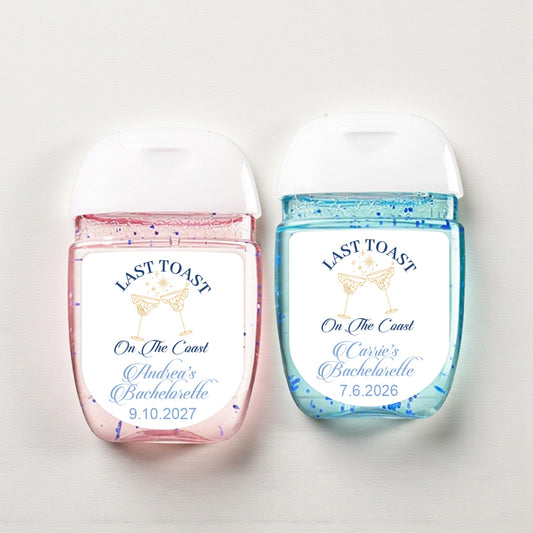 Last Toast On The Coast Personalized Loop Sanitizer Labels (Set of 20)