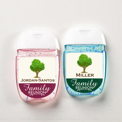 Family Reunion Tree Personalized Loop Sanitizer Labels (Set of 20)