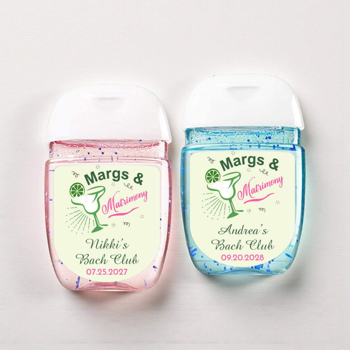 Margs & Matrimony Personalized Loop Sanitizer Labels (Set of 20)