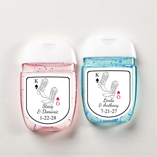 Western Cowboy Boots Personalized Loop Sanitizer Labels (Set of 20)