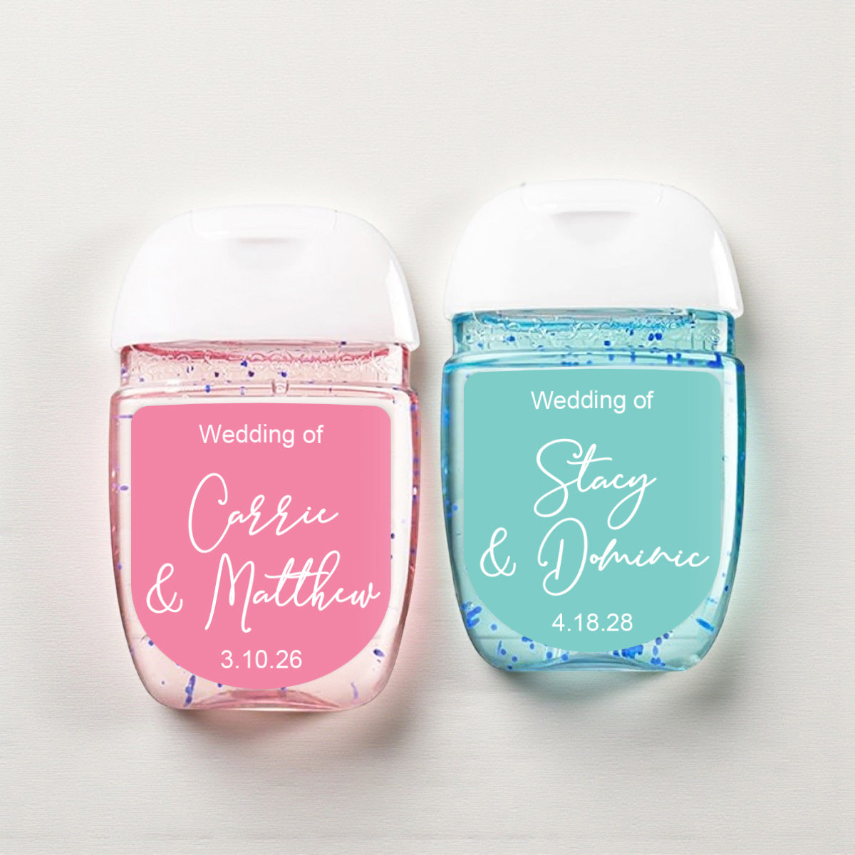 Couple Names Personalized Loop Sanitizer Labels (Set of 20)