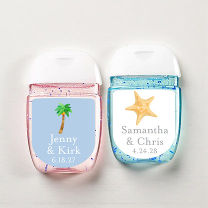 Beach Summer Personalized Loop Sanitizer Labels (Set of 20)