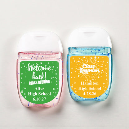 Class Reunion Personalized Loop Sanitizer Labels (Set of 20)