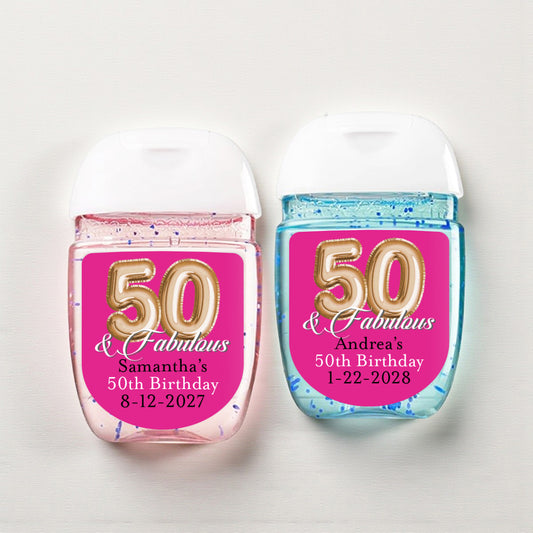 Age & Fabulous Personalized Loop Sanitizer Labels (Set of 20)