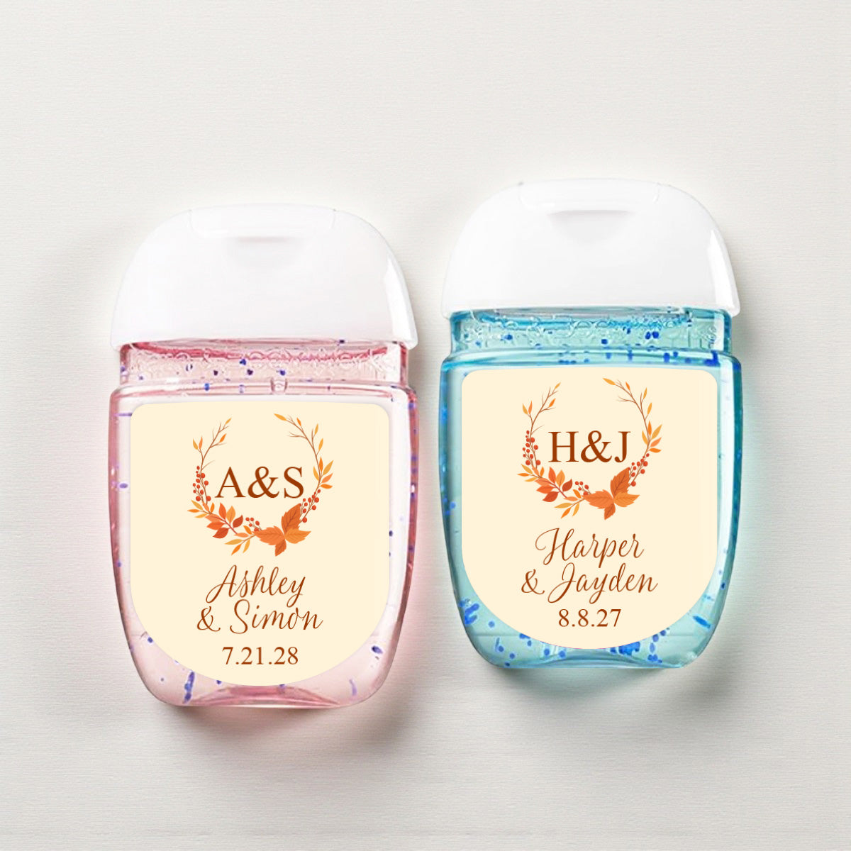 Fall Wreath Personalized Loop Sanitizer Labels (Set of 20)