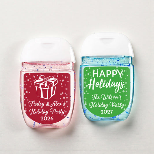 Holiday Personalized Loop Sanitizer Labels (Set of 20)