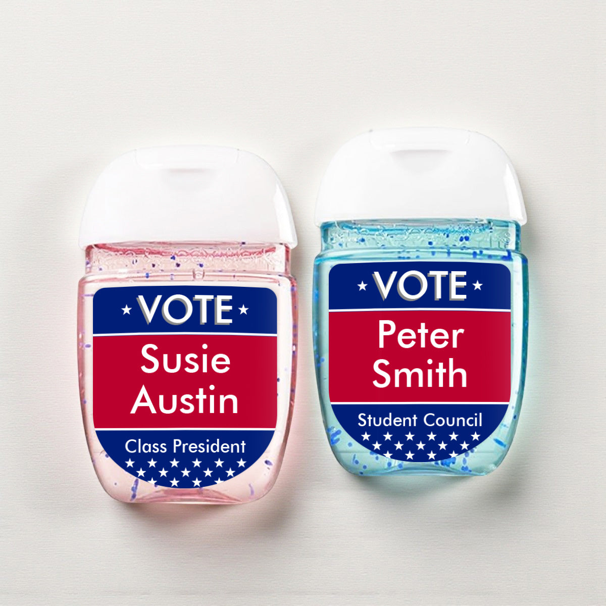 Vote Election Personalized Loop Sanitizer Labels (Set of 20)