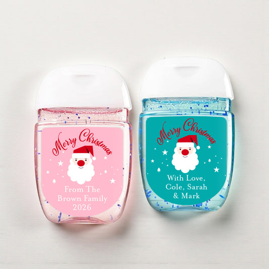 Christmas Santa Claus Personalized Loop Sanitizer Labels (Set of 20)