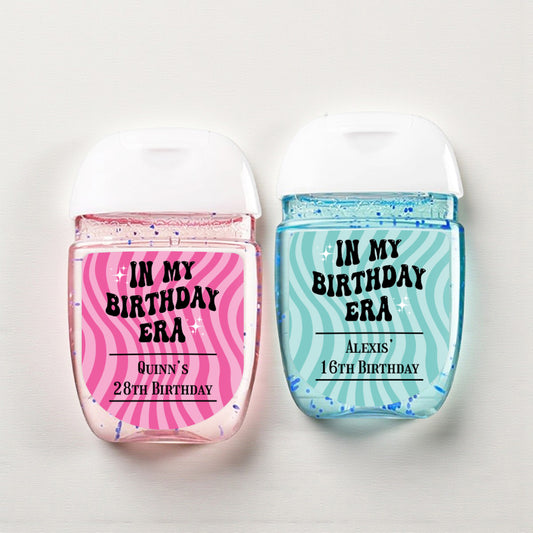 In My Birthday Era Personalized Loop Sanitizer Labels (Set of 20)
