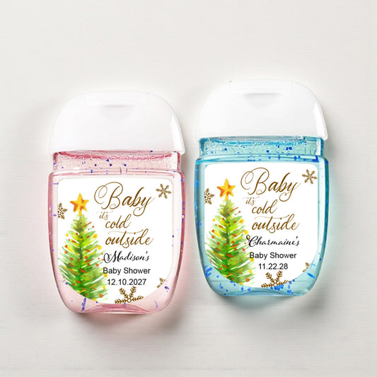 Baby It's Cold Outside Personalized Loop Sanitizer Labels (Set of 20)