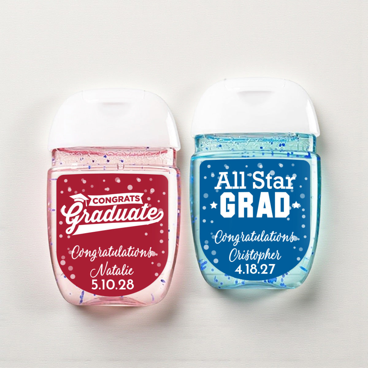 Graduation Personalized Loop Sanitizer Labels (Set of 20)