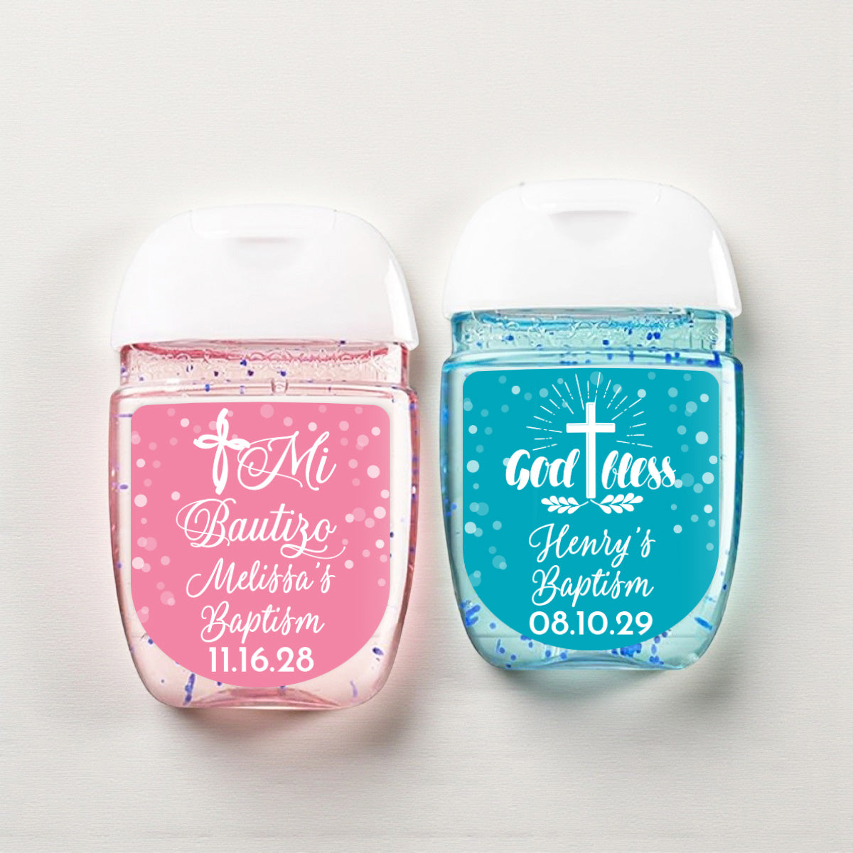 Baptism Personalized Loop Sanitizer Labels (Set of 20)