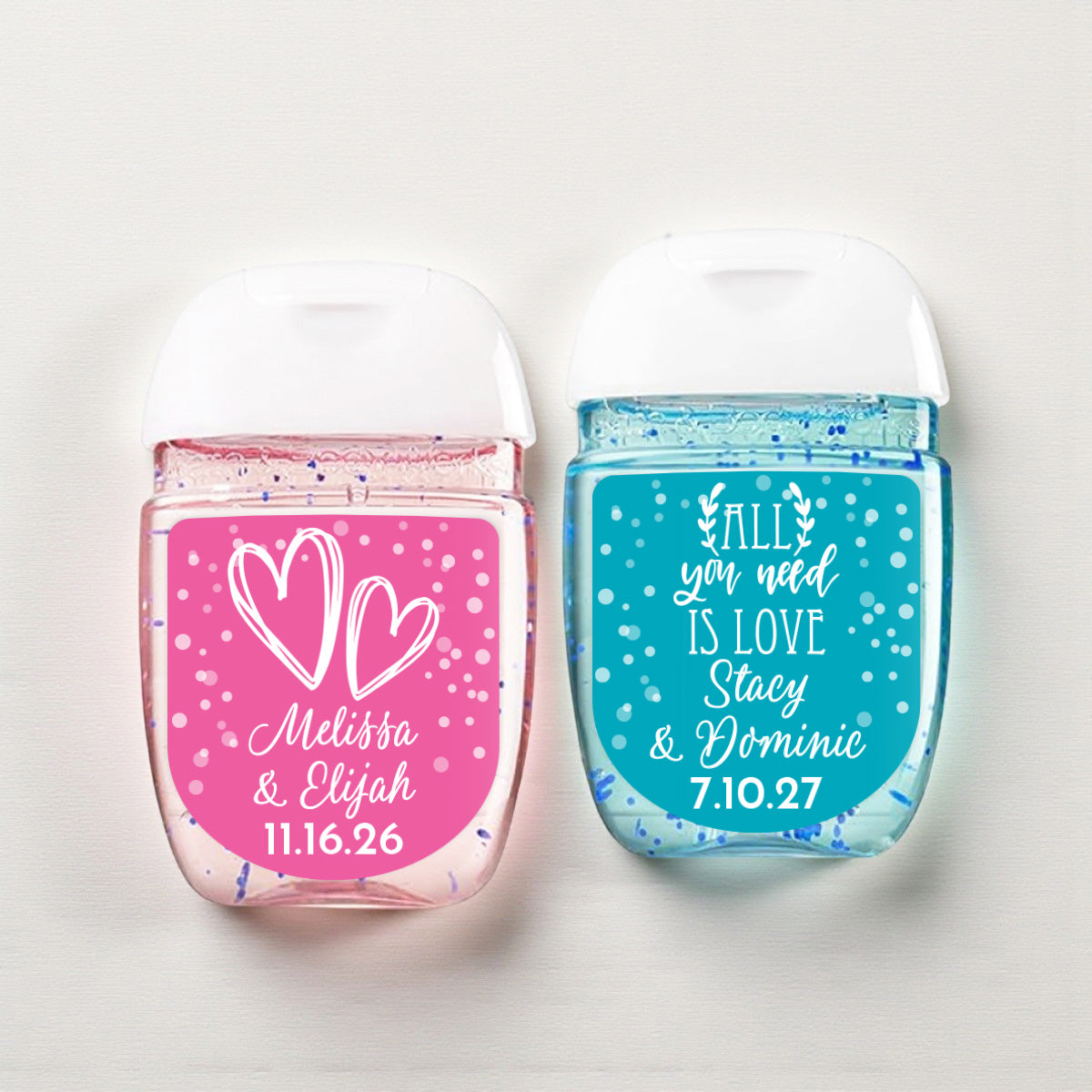 Wedding Personalized Loop Sanitizer Labels (Set of 20)