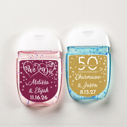 Anniversary Personalized Loop Sanitizer Labels (Set of 20)