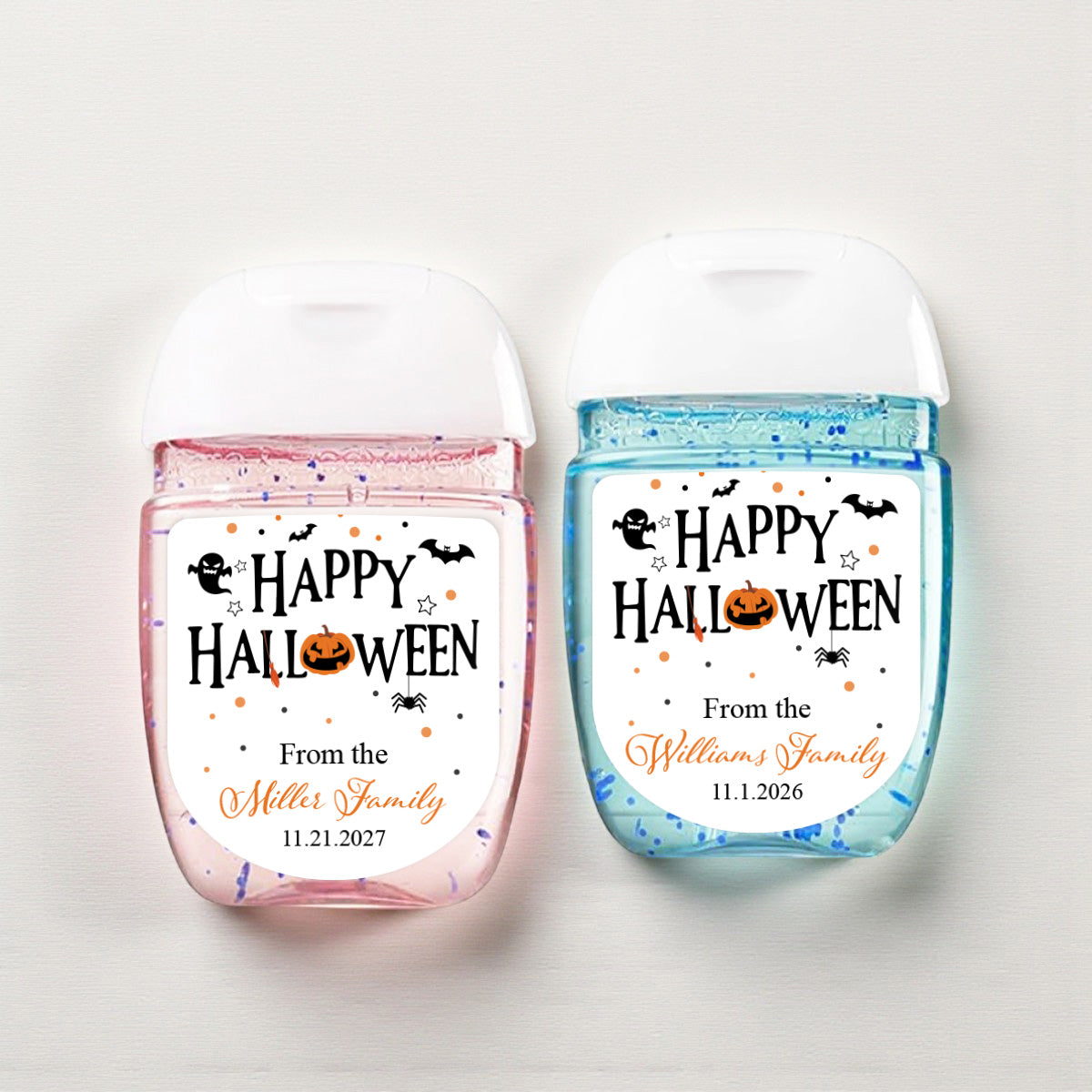 Happy Halloween Personalized Loop Sanitizer Labels (Set of 20)