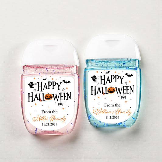 Happy Halloween Personalized Loop Sanitizer Labels (Set of 20)