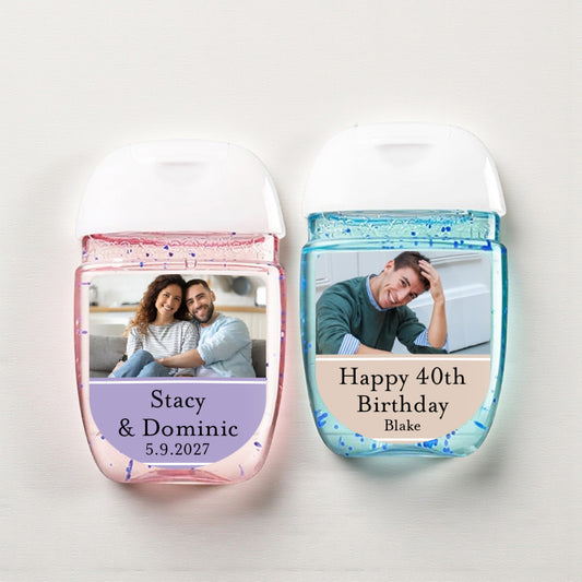 Classic Photo Personalized Loop Sanitizer Labels (Set of 20)