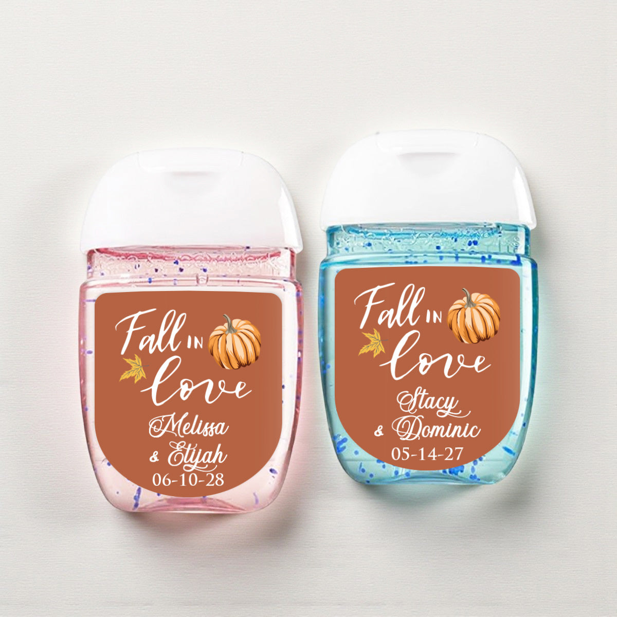 Fall In Love Pumpkin Personalized Loop Sanitizer Labels (Set of 20)
